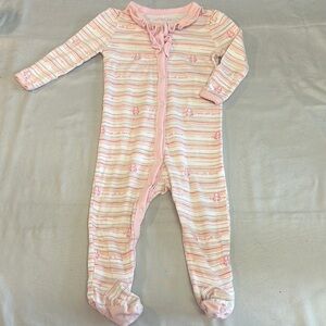The Children's Place Pink and White Footed Pajamas